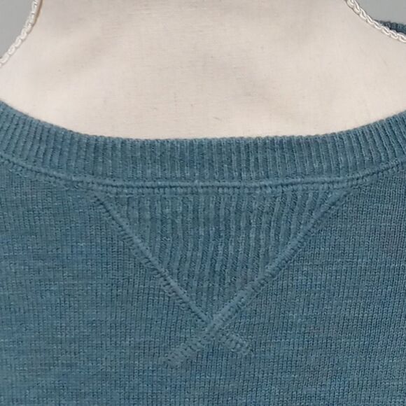 J Crew slim 100% cotton long sleeve blue ribbed sweater size large - Picture 2 of 3